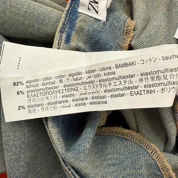 Zara Barbie Denim Jumpsuit | Light Wash Flared Leg Halter | Y2k Cowgirl | Small - Picture 4 of 8